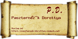 Paszternák Dorottya névjegykártya